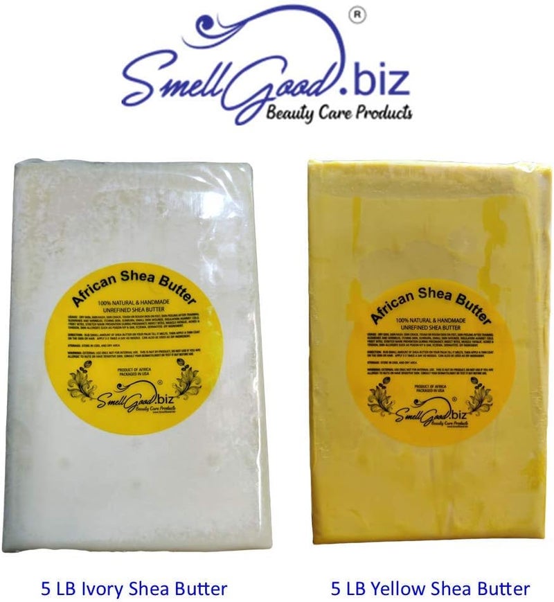SmellGood Purest Ivory Unrefined African RAW Real Shea Butter 5lbs - 100% Natural & Handmade - Image 4